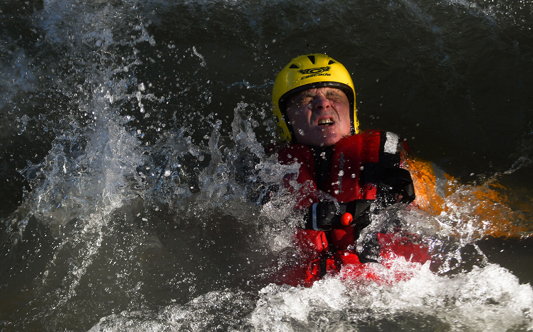William Berry of Rock Community Fire Protection District jumps